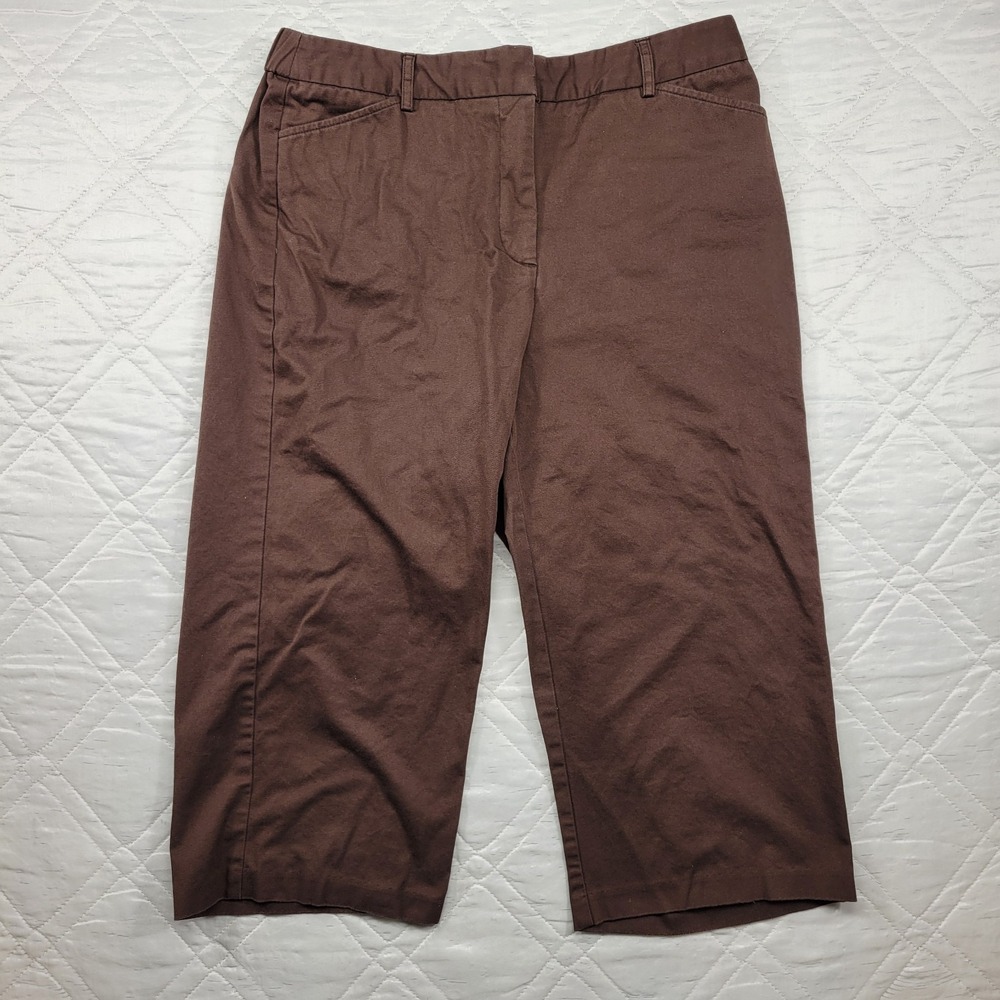 Kim Rogers brown wide leg dress pants size 12